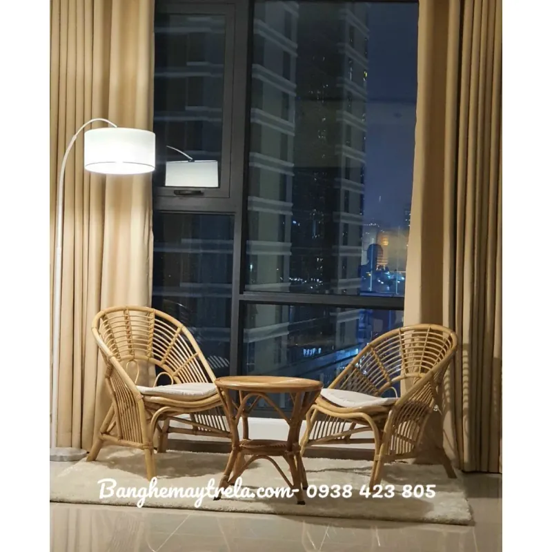 Bàn ghế mây đọc sách uống trà 553406