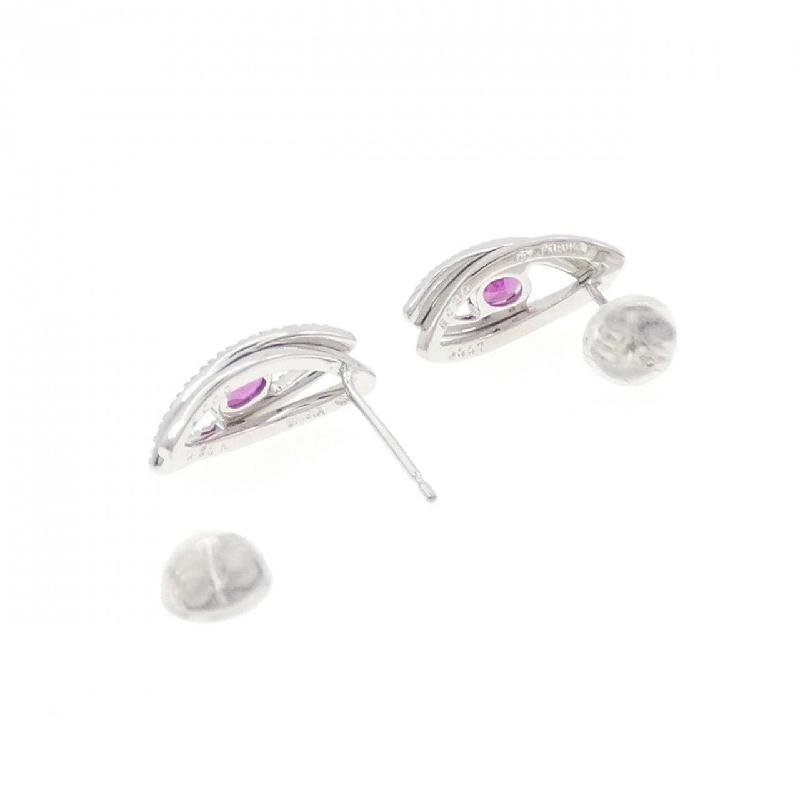 K18WG Bông tai Ruby 0.40CT - Hàng hiệu Chính hãng 871098