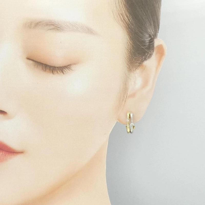 K18YG/PT900 Bông tai/Khuyên tai kim cương 0.20CT - Hàng hiệu Chính hãng 871147