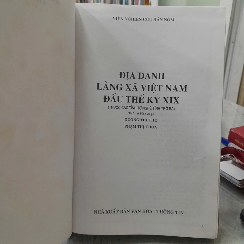 ĐỊA DANH LÀNG XÃ VIỆT NAM THẾ KỶ XIX - VIỆN NGHIÊN CỨU HÁN NÔM 468701