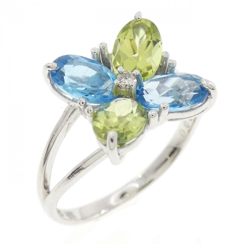 Nhẫn đá màu K14WG 670091