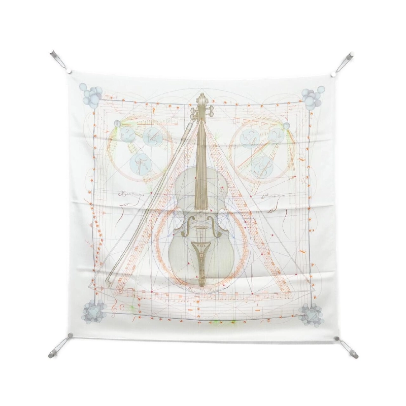 Hàng hiệu Authentic Hermès LA MUSIQUE DES SPHERES Khăn quàng 772349