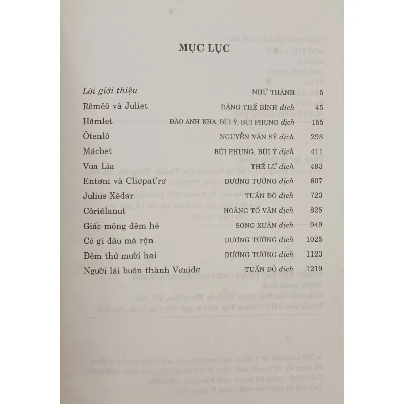 Tuyển tập tác phẩm William Shakespeare 957672