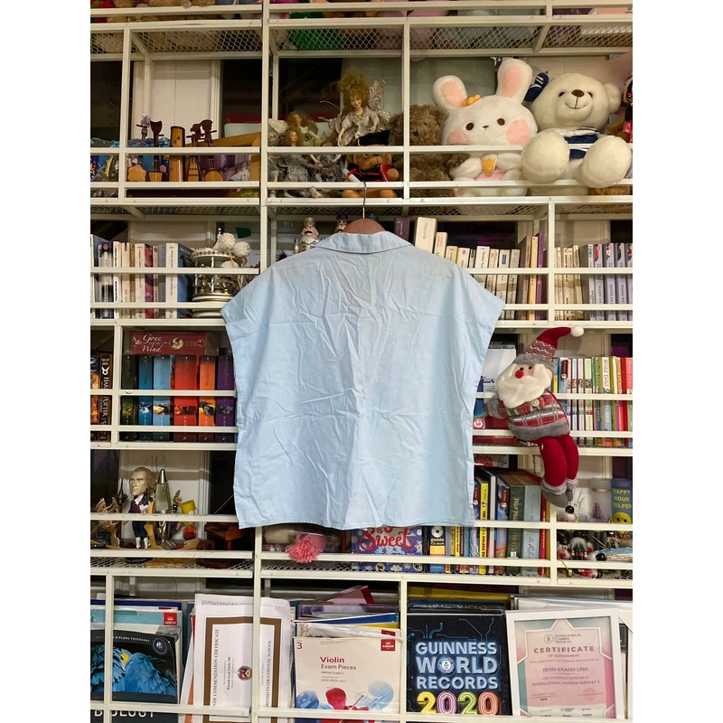 Áo sơ mi blue, Zanzea, Size M 521314