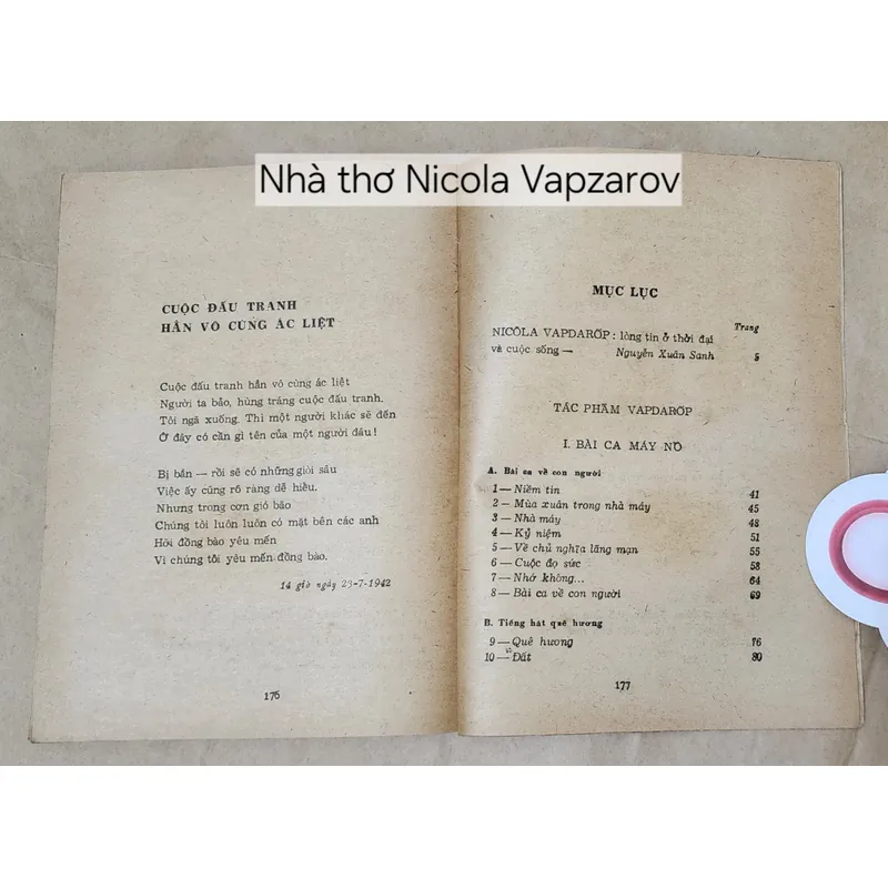 Tuyển thơ Nicola Vapzarov, nhà thơ vô sản lớn của Bulgaria 715549