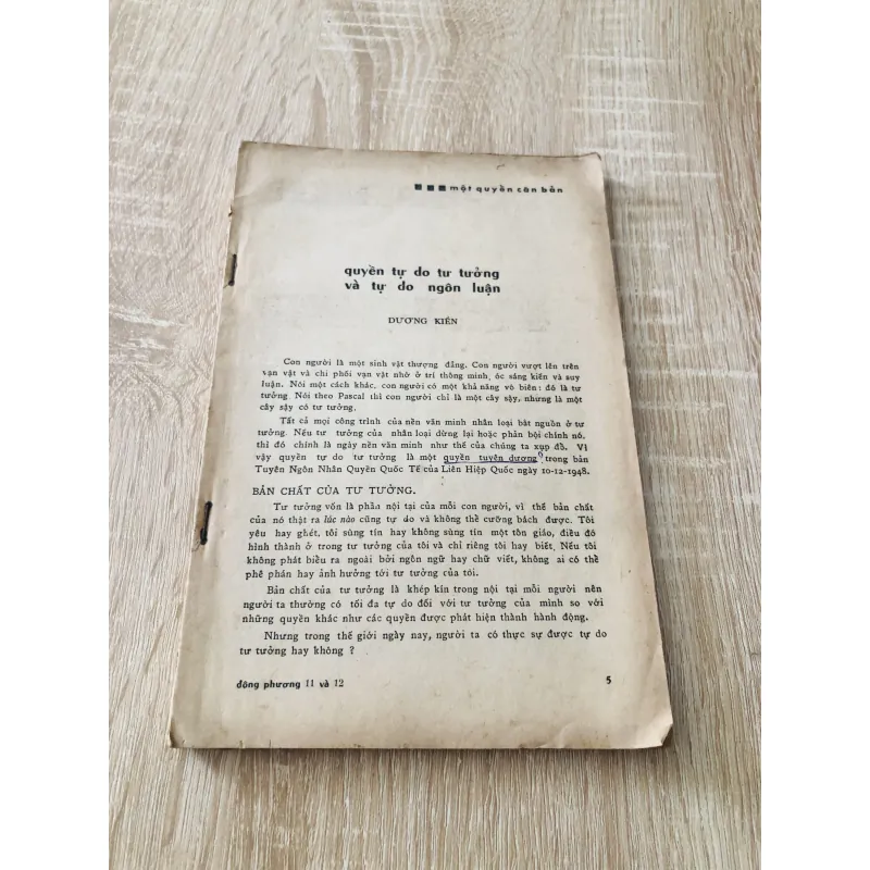 TẠP CHÍ ĐÔNG PHƯƠNG – SỐ 11–12 (1965) Ấn bản gộp số 11 & 12 929467