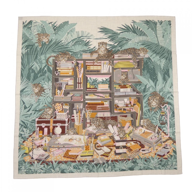 HERMES LES DOUZE LEOPARDS H243762S Khăn choàng - Hàng hiệu Authentic 836653