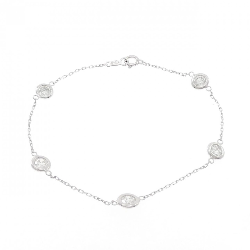 K18WG Vòng tay kim cương 1.00CT - Hàng hiệu Chính hãng 873478