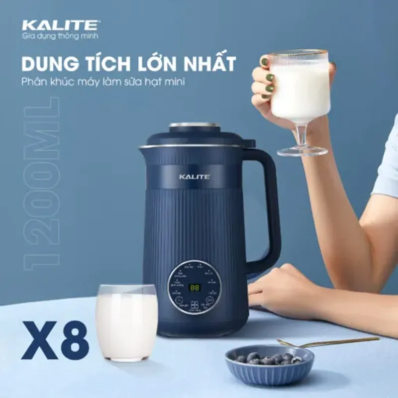 Máy làm sữa hạt mini Kalite KCB12B dung tích 1200ml đa năng, chính hãng mới 100% 573780
