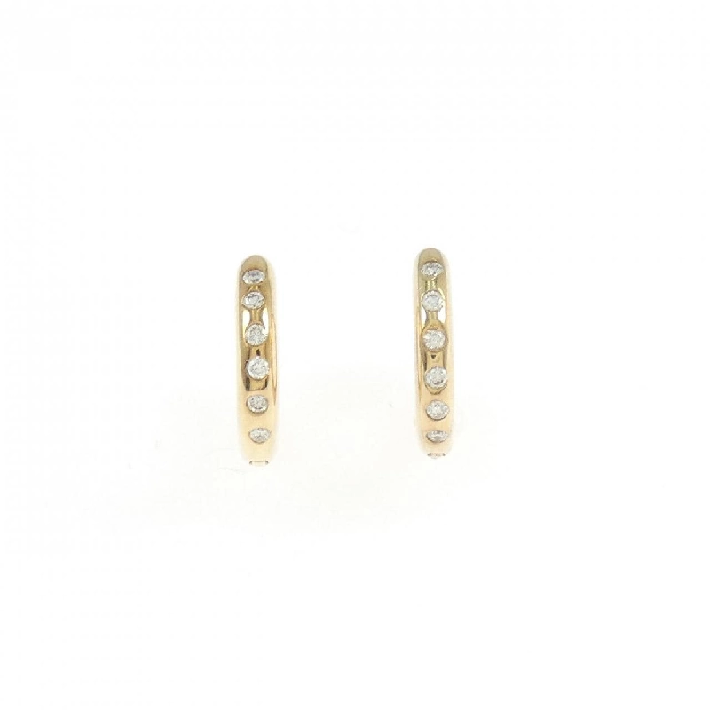 K18YG Bông tai kim cương hình vòng 0.05CT - Hàng hiệu Chính hãng 875081