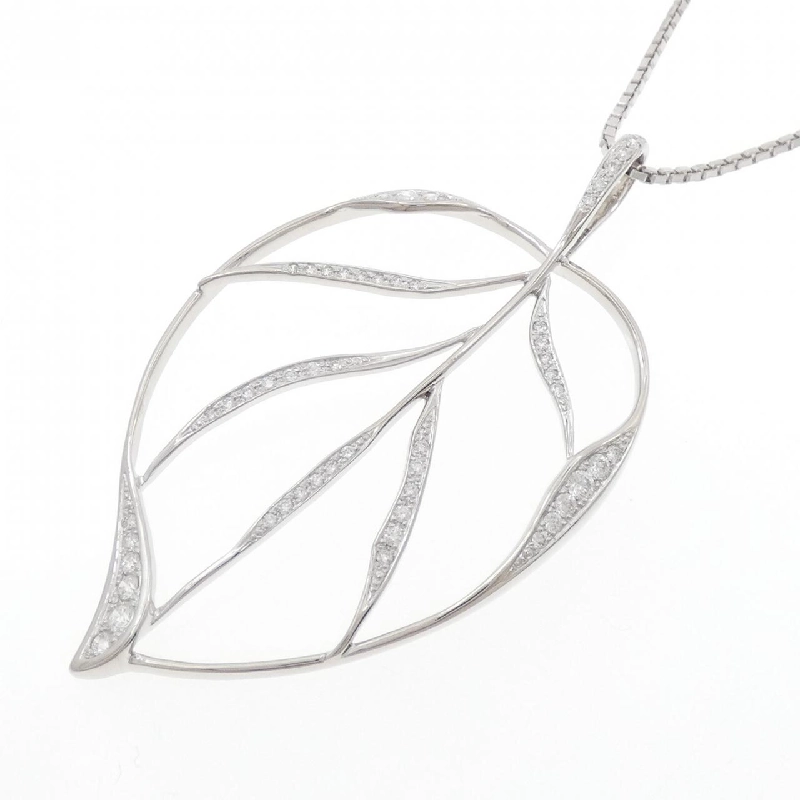 Dây chuyền kim cương PT900/PT850 hình lá 0.70CT - Hàng hiệu Chính hãng 847280