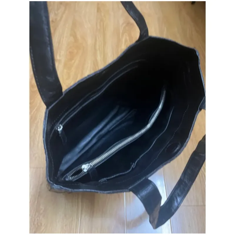 Túi tote nữ size 28/36*28*10 da cá 2hand 925723