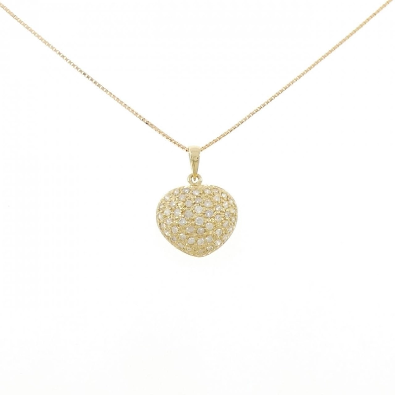 Dây chuyền kim cương Pavé hình trái tim 750YG/K18YG 0.50CT - Hàng hiệu Authentic 865162