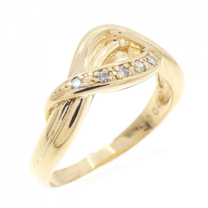 Nhẫn kim cương K18YG 0.04CT 669004