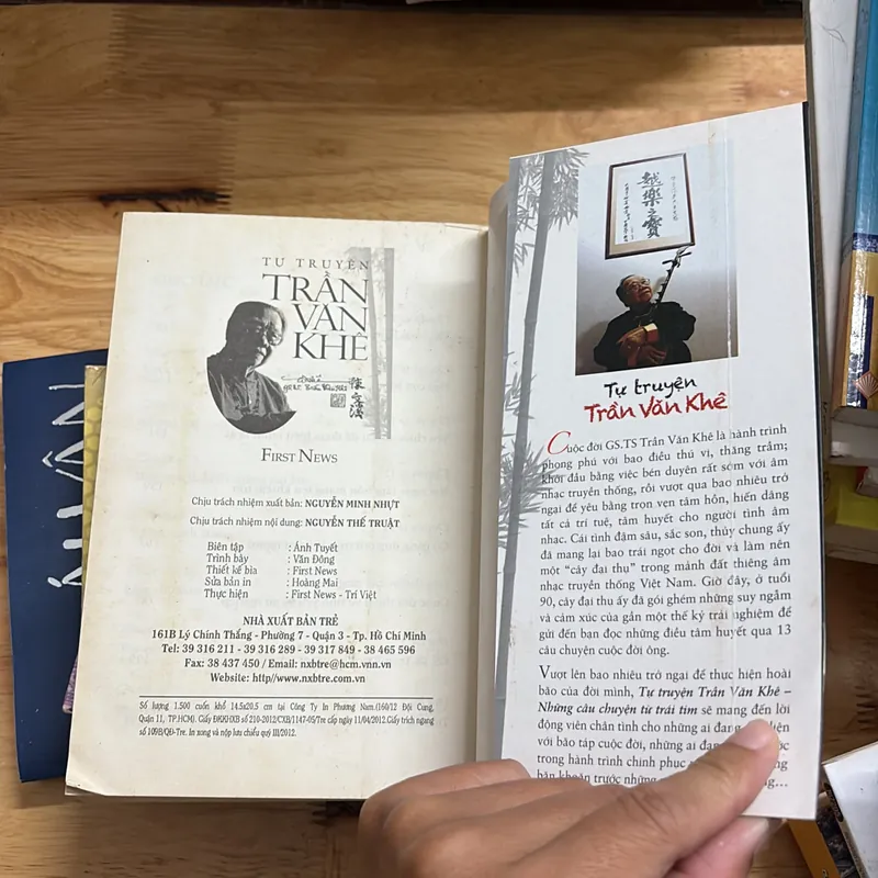 II Tựa Sách: Tự Truyện Trần Văn Khê _ Những Câu Chuyện Từ Trái Tim - 2012 701001