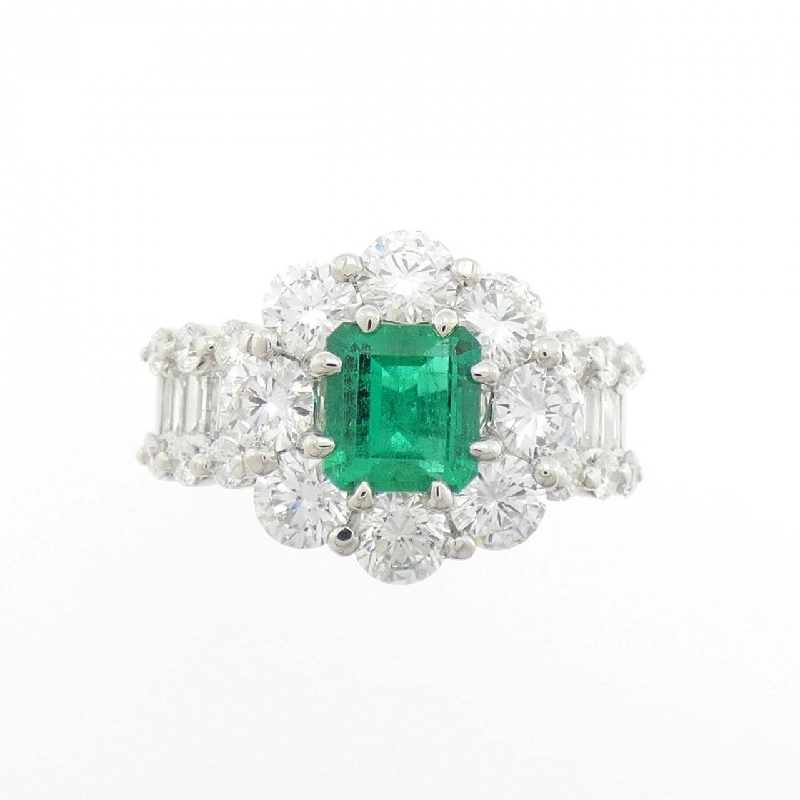 Nhẫn Emerald PT900 0.969CT Xuất xứ Colombia - Hàng hiệu Chính hãng 853900