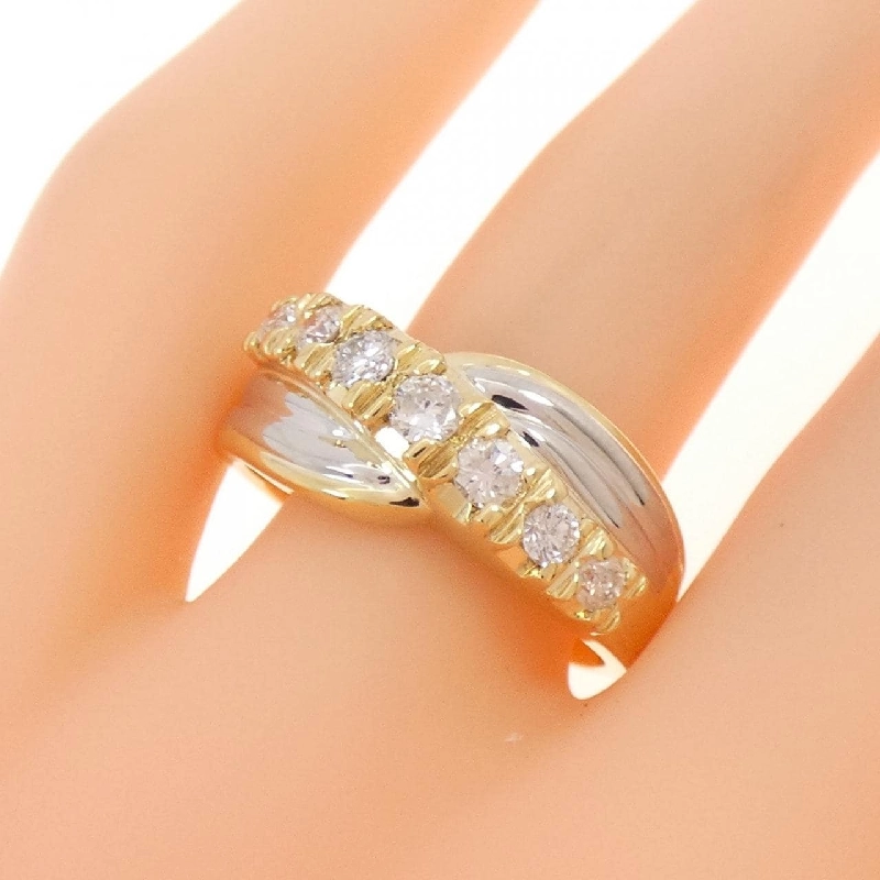 Nhẫn kim cương K18YG/PT850 0.51CT 666804