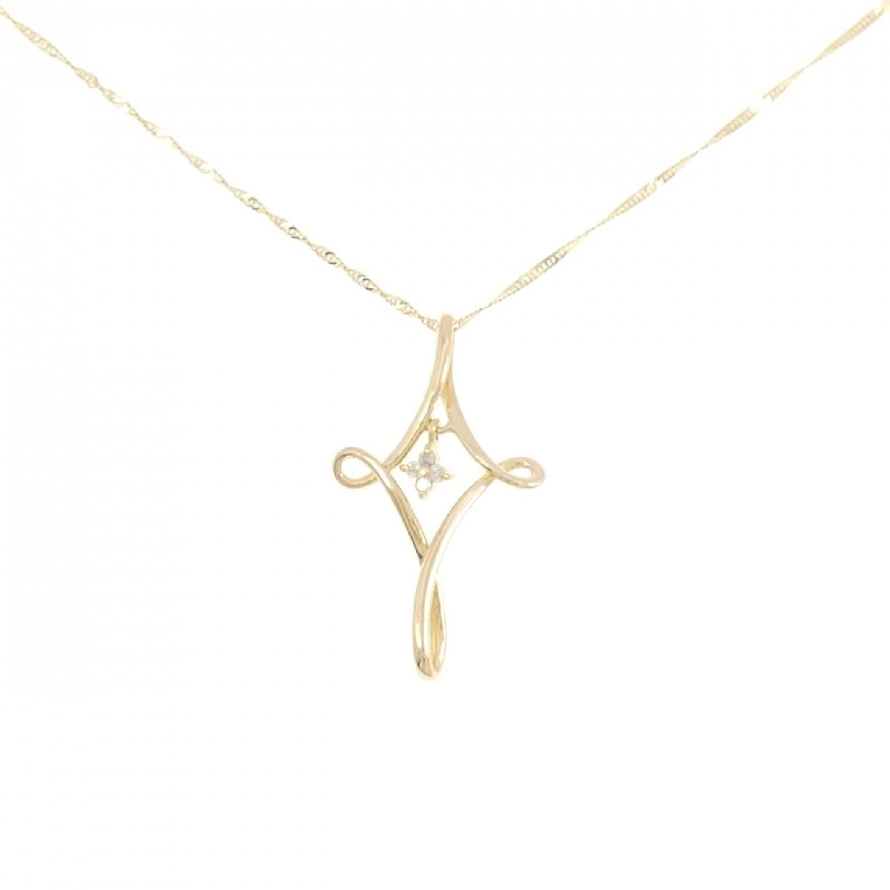 K18YG/750YG Dây chuyền kim cương 0.03CT - Hàng hiệu Chính hãng 858733