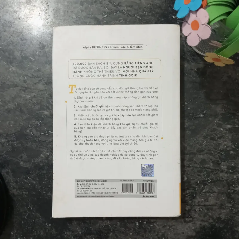 Sách Tư duy tinh gọn - Lean Thinking của James P. Womack & Daniel T. Jones mới 90% 961643