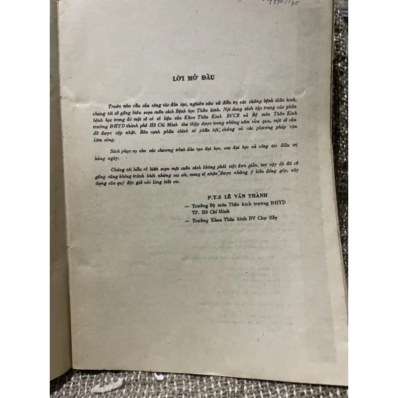 Bệnh học thần kinh - LÊ VĂN THÀNH - sách y khổ lớn  1006357