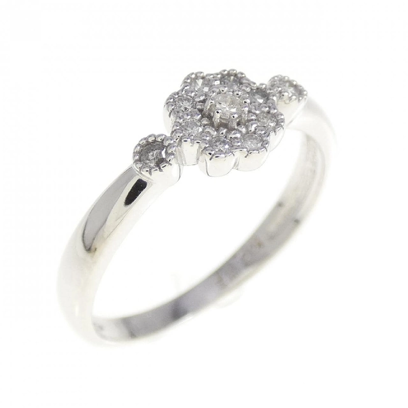 Nhẫn kim cương K10WG hoa 0.07CT 670133