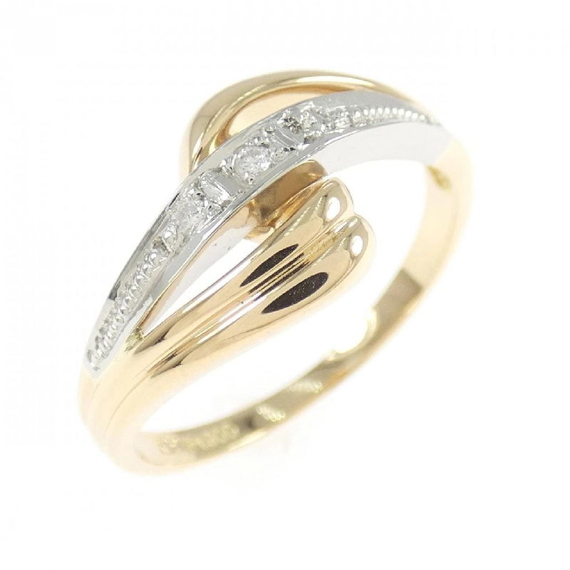 K18YG/PT900 Nhẫn kim cương - Hàng hiệu Authentic 853140