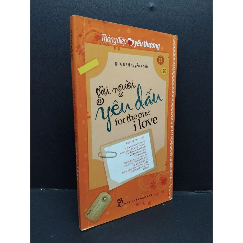 Gởi người yêu dấu for the one i love mới 90% bẩn nhẹ 2014 HCM.ASB0609 916670