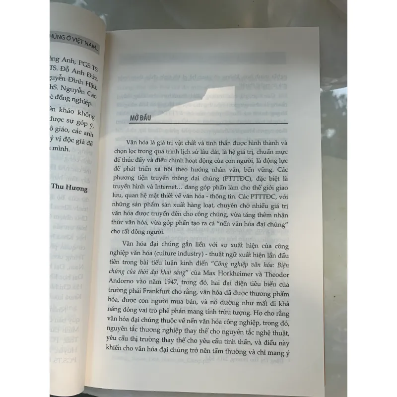 VĂN HOÁ TRUYỀN THÔNG ĐẠI CHÚNG Ở VIỆT NAM - ĐẶNG THỊ THU HƯƠNG 937157