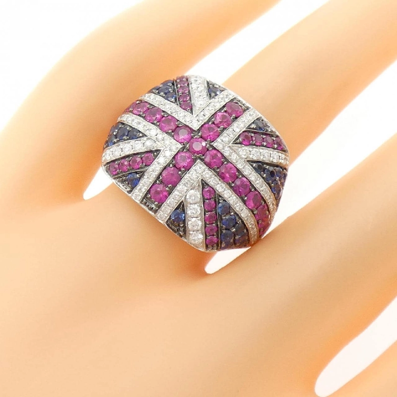 Nhẫn đá màu K18WG/K18BG 666963