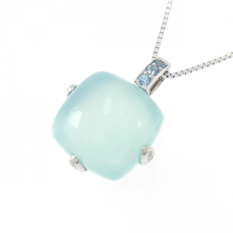 K18WG Đá ngọc bích Dây chuyền 8.28CT - Hàng hiệu Chính hãng 857731