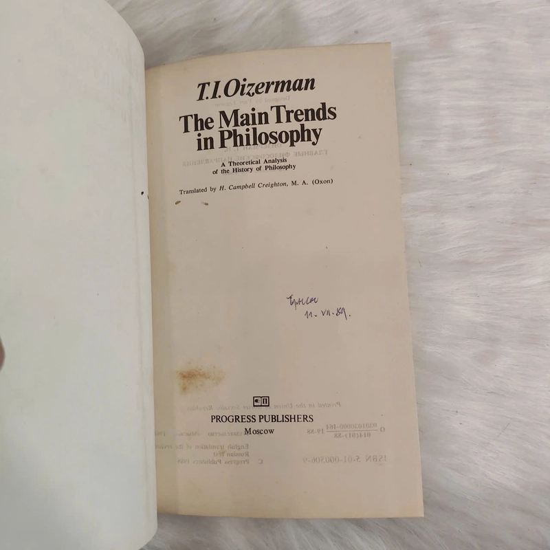 (Bìa cứng) The main trends in philosophy - Teodor Ilyich Oizerman 534760