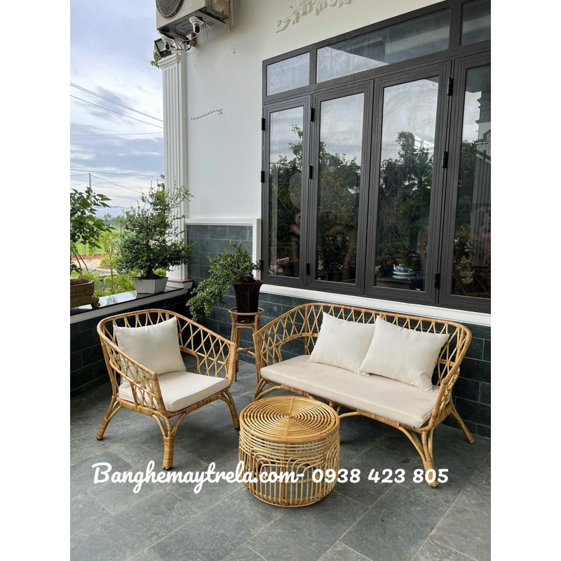 Bàn ghế sofa mây phòng khách hiện đại 505646
