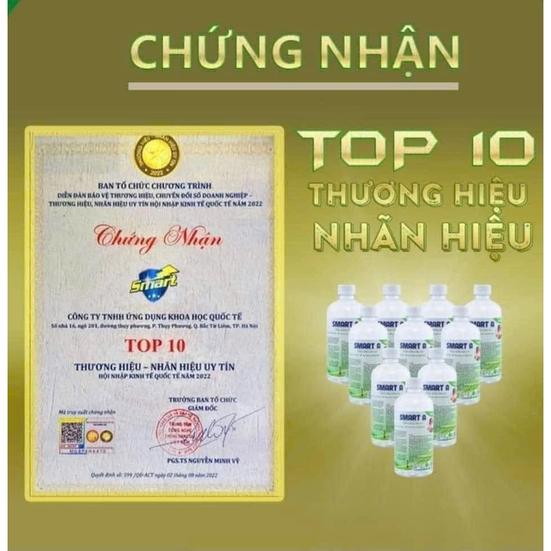 SMART A Nước muối điện phân thùng 10 lọ 339k Mới 205878