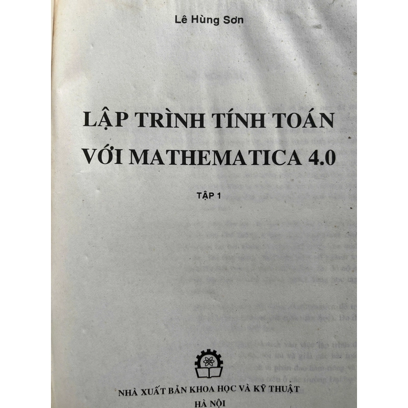 LẬP TRÌNH TÍNH TOÁN MATHEMATICA 4.0 TẬP 1 498234