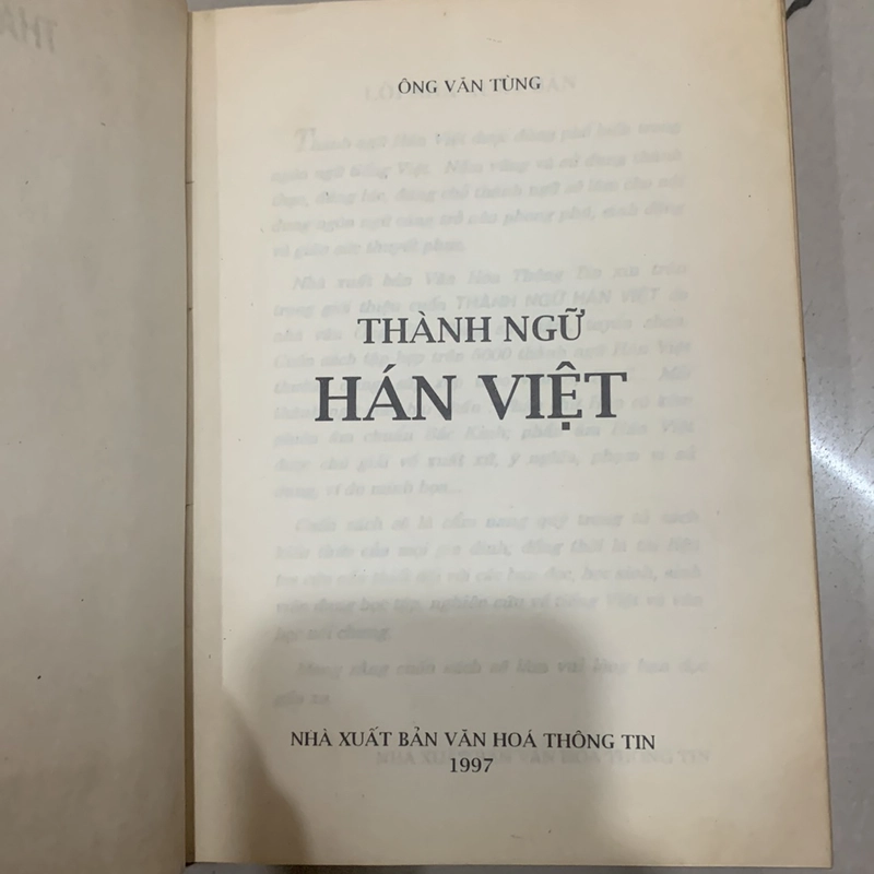 THÀNH NGỮ HÁN VIỆT - Ông Văn Tùng 279104