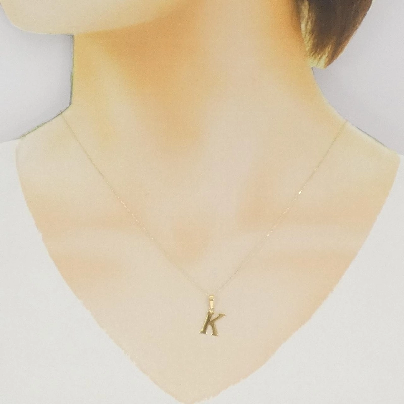 K18YG Chữ cái K Dây chuyền - Hàng hiệu Chính hãng 858922