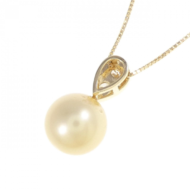 Dây chuyền ngọc trai trắng 18KYG/K18YG 10mm - Hàng hiệu Authentic 855823