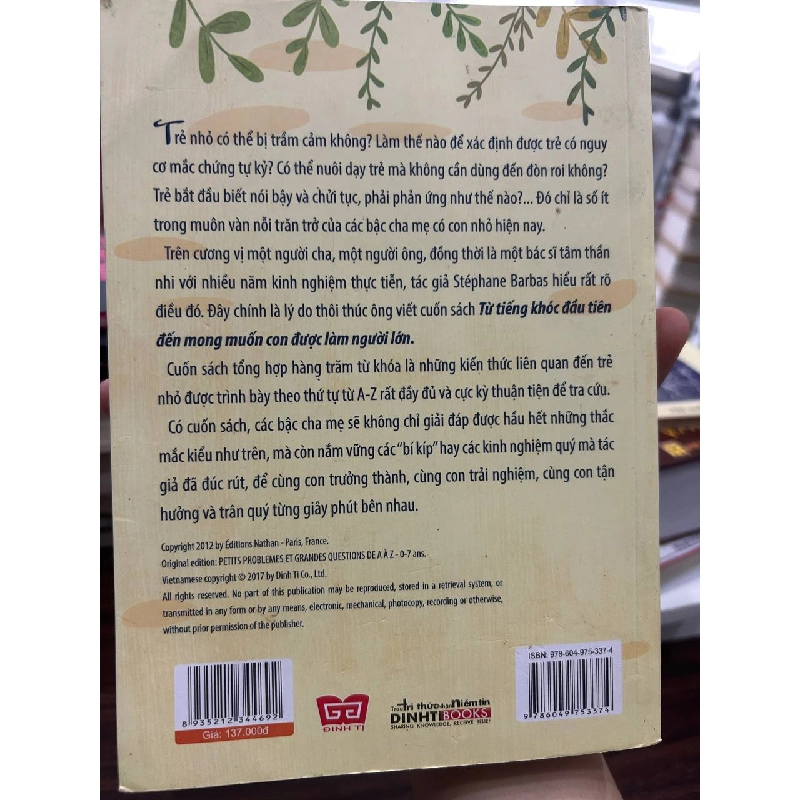 Từ Tiếng Khóc Đầu Tiên Đến Mong Muốn Con Được Làm Người Lớn - Stéphane Barbas - Stéphane Barbas - BT - Stéphane Barbas 1008284