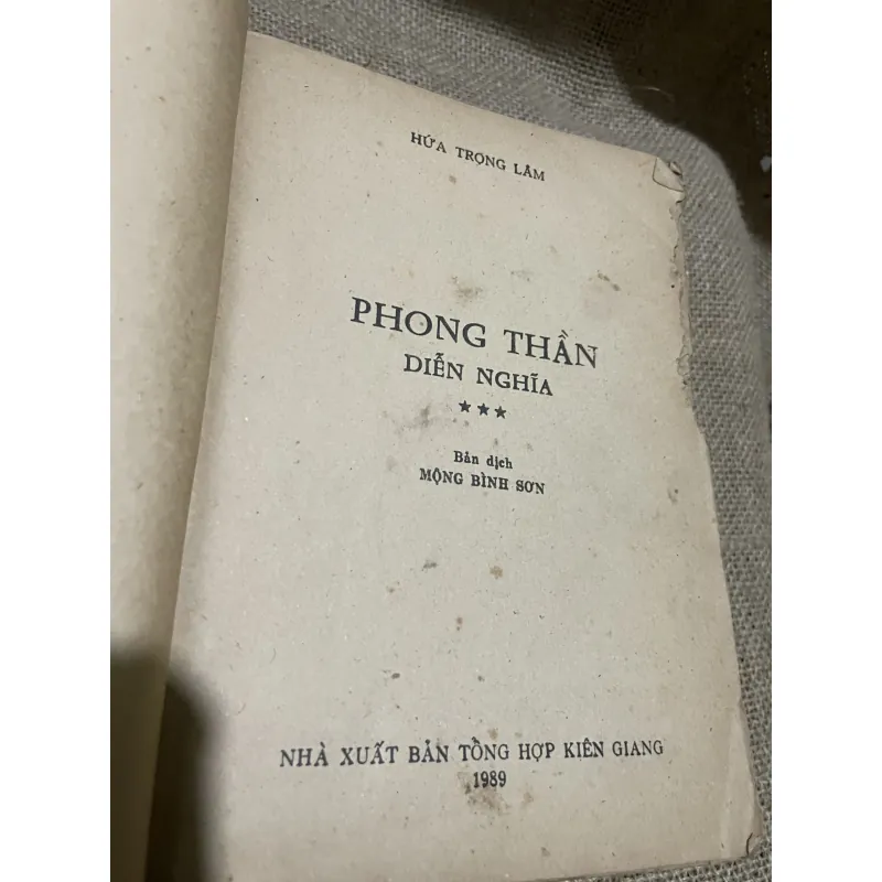 Phong thần diễn nghĩa - Mộng Bình SƠN dịch  800370