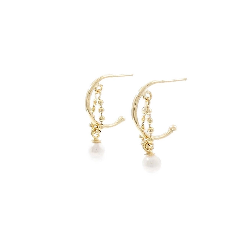 K18YG Bông tai ngọc trai nước ngọt - Hàng hiệu Authentic 874540