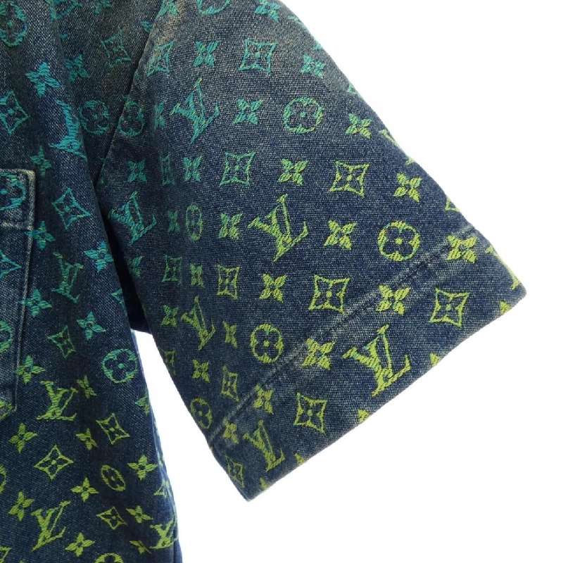 Áo sơ mi denim ngắn tay họa tiết monogram cầu vồng LOUIS VUITTON HOS72XYM4 - Hàng hiệu Authentic 898143