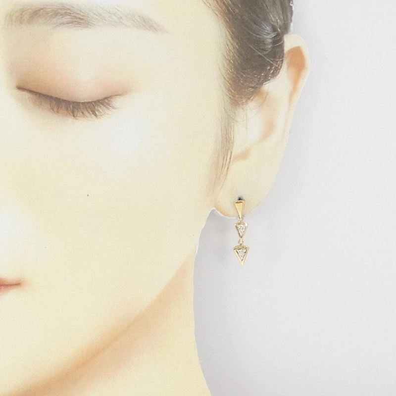 K18YG Bông tai kim cương 0.14CT - Hàng hiệu Chính hãng 875255