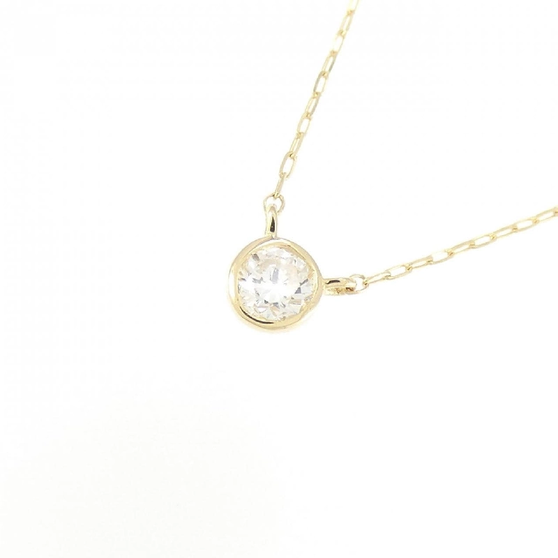 K18YG Solitaire Dây chuyền kim cương 0.10CT - Hàng hiệu Chính hãng 865004