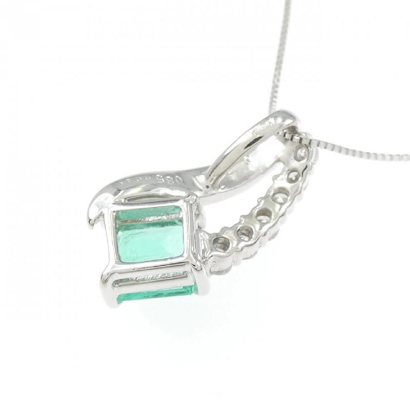 K18WG Emerald Necklace 0.85CT - Hàng hiệu Authentic 857879