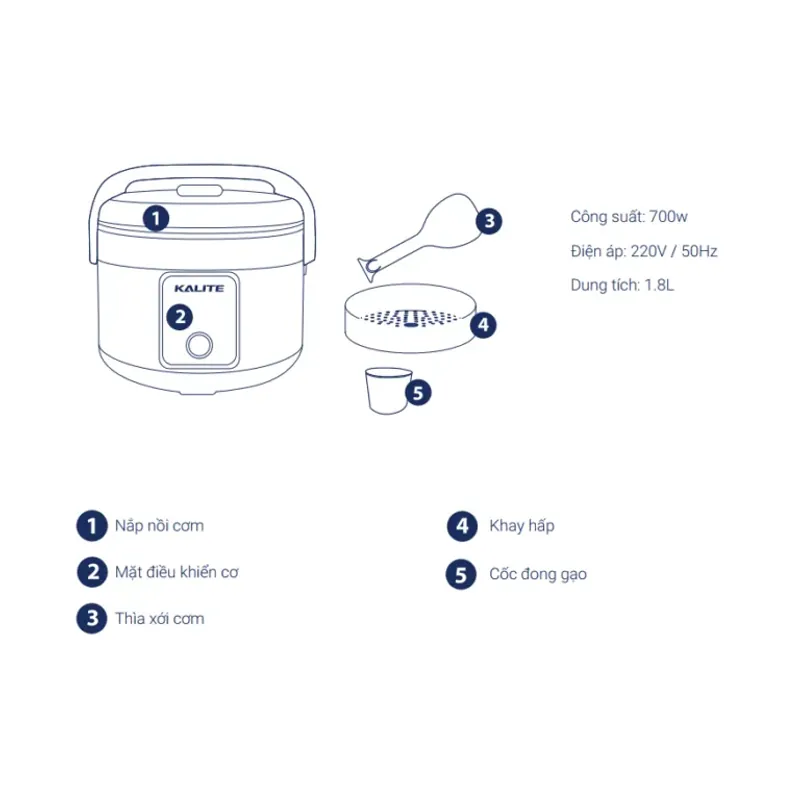 Ấm Đun Siêu Tốc KALITE KL-301 1,7L – Siêu Nhanh, An Toàn & Tiện Lợi!☕ 707007