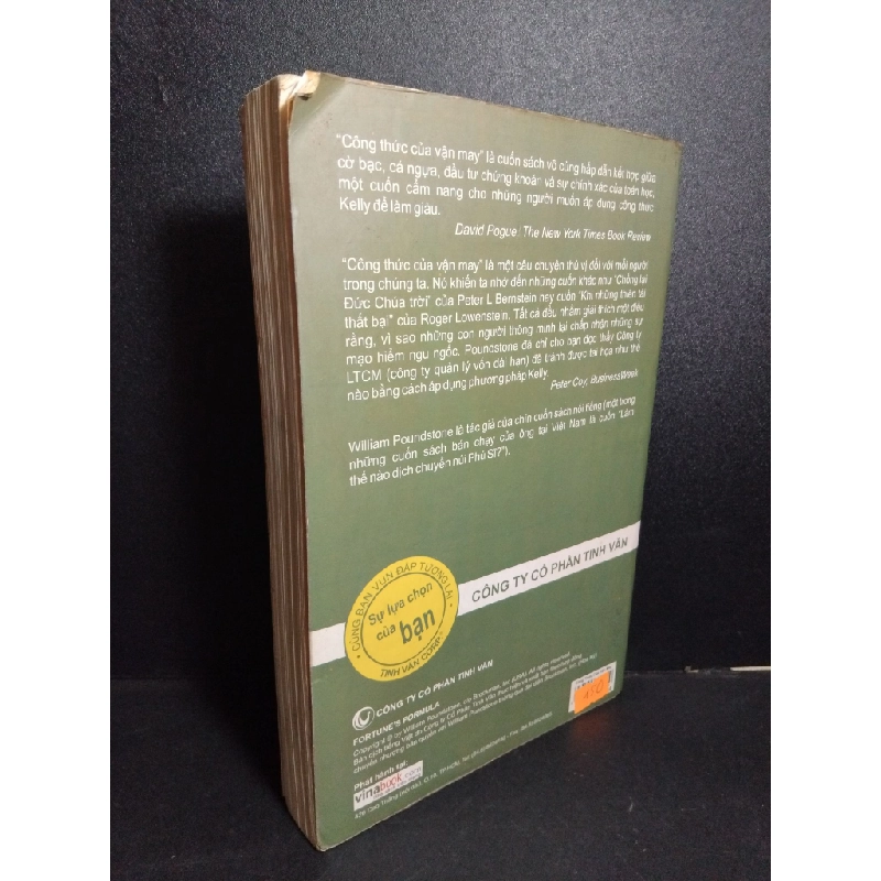 Công thức của vận may mới 80% bẩn bìa, ố, tróc gáy nhẹ 2008 HCM2101 William Poundstone KINH TẾ - TÀI CHÍNH - CHỨNG KHOÁN 380408