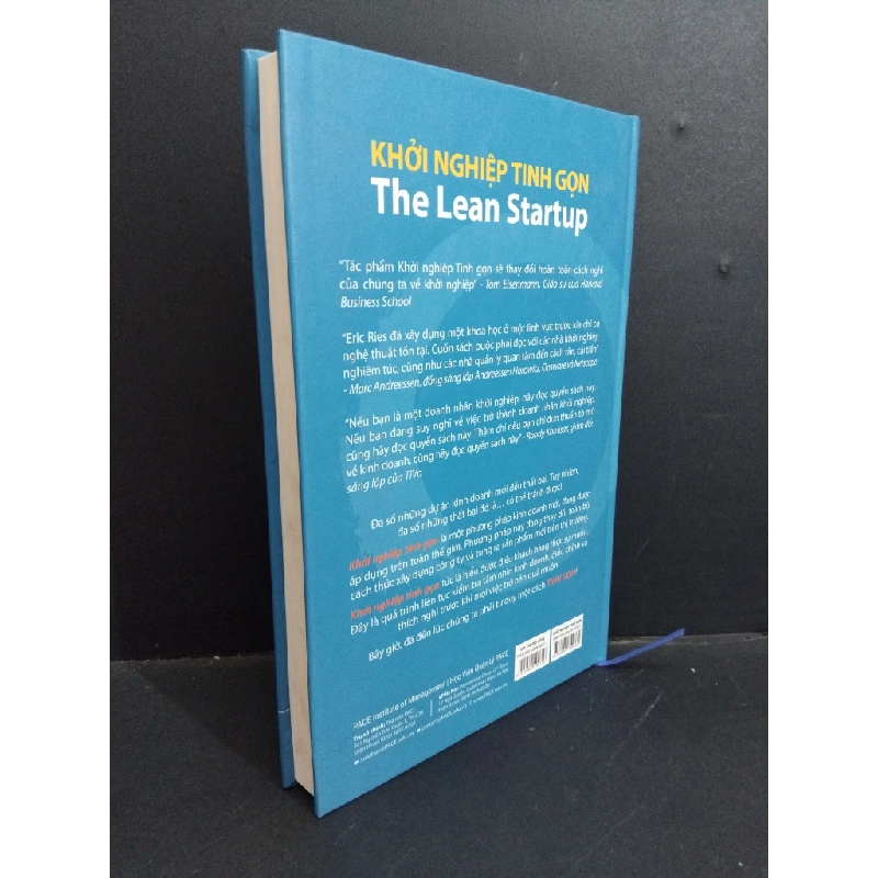 Khởi nghiệp tinh gọn The Lean Startup mới 90% bẩn ố nhẹ, bìa cứng 2020 HCM0612 Eric Ries MARKETING KINH DOANH 354409