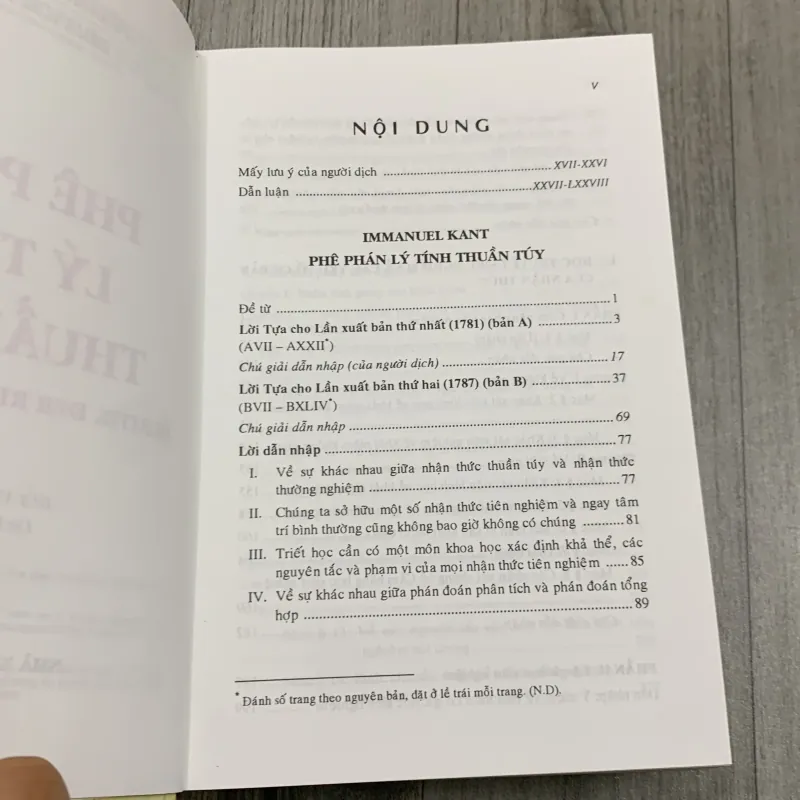 Phê phân lý tính thuần tuý - immanuel kant. 7a4 783446
