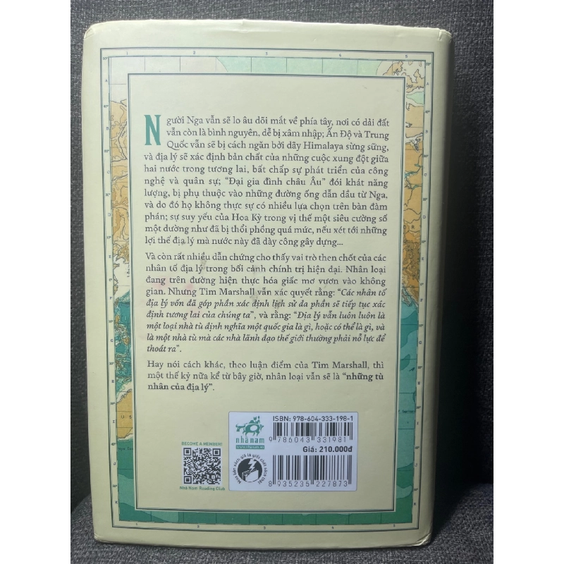 Những tù nhân của địa lý Tim Marshall 2021 mới 90% bìa cứng HPB0405 914247
