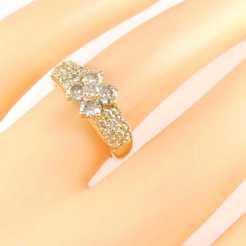 Nhẫn kim cương hoa K18YG 1.00CT - Hàng hiệu Authentic 853845